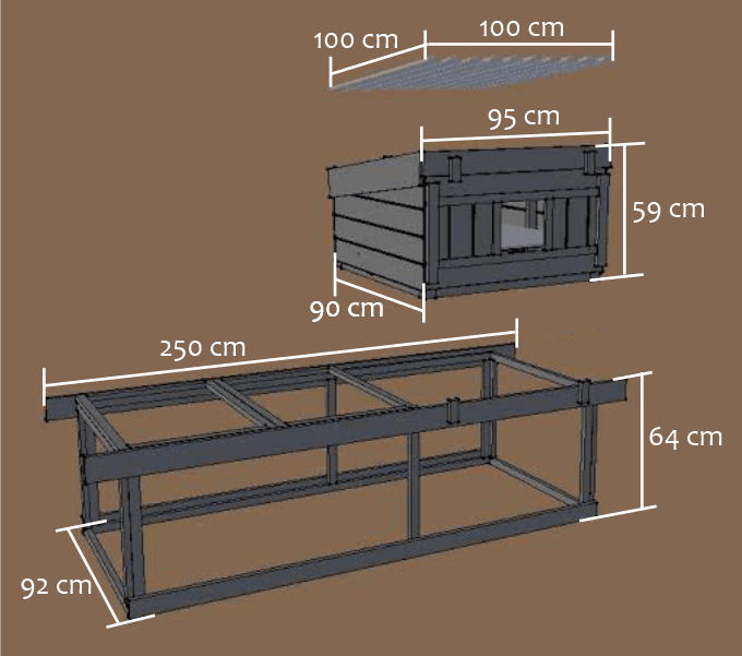 cheshire chicken coop dimensions