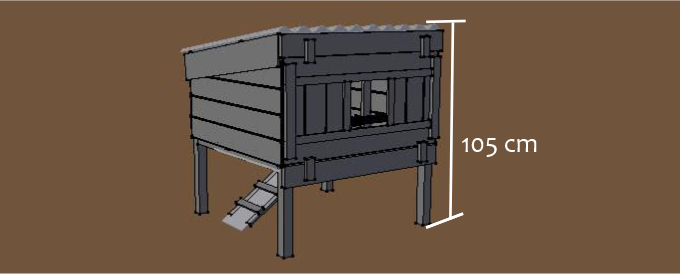 cheshire chicken coop with legs dimensions